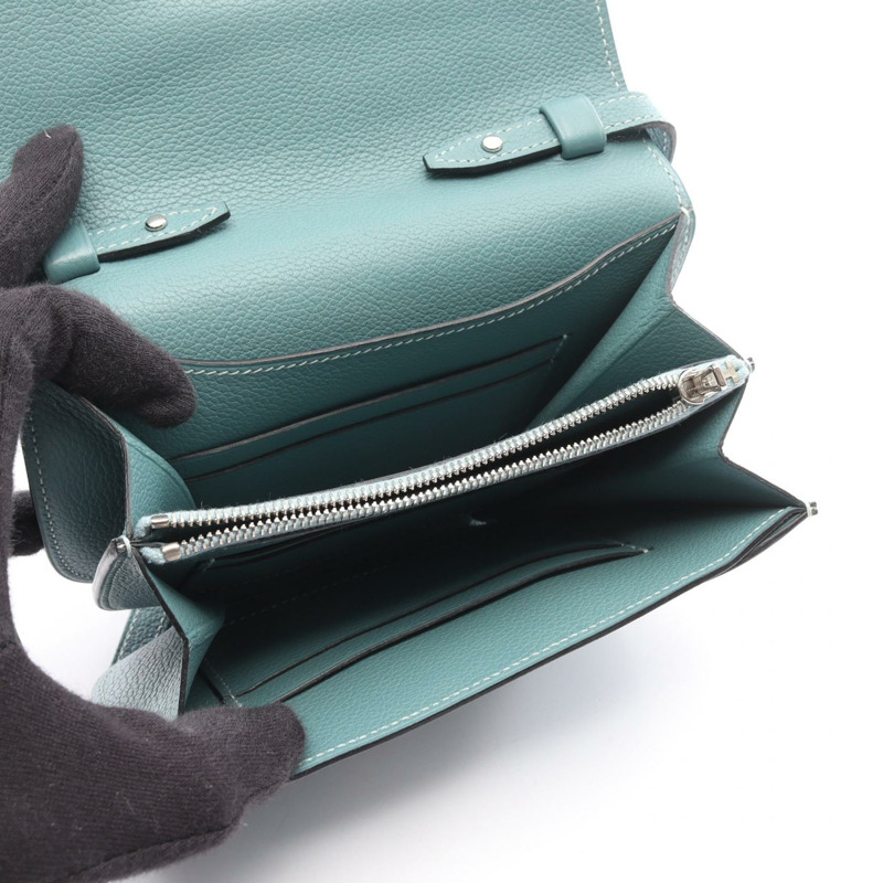 愛馬仕迷你 Convoyeur 斜背包 R Evercolor 皮革 Ciel SHW 二手-2