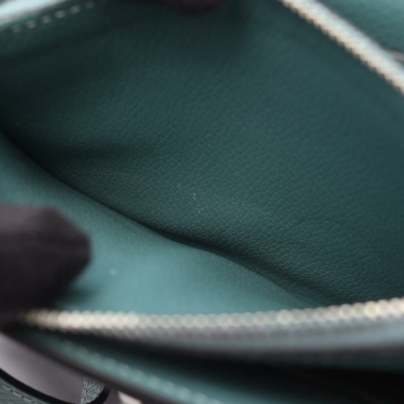 愛馬仕迷你 Convoyeur 斜背包 R Evercolor 皮革 Ciel SHW 二手-5