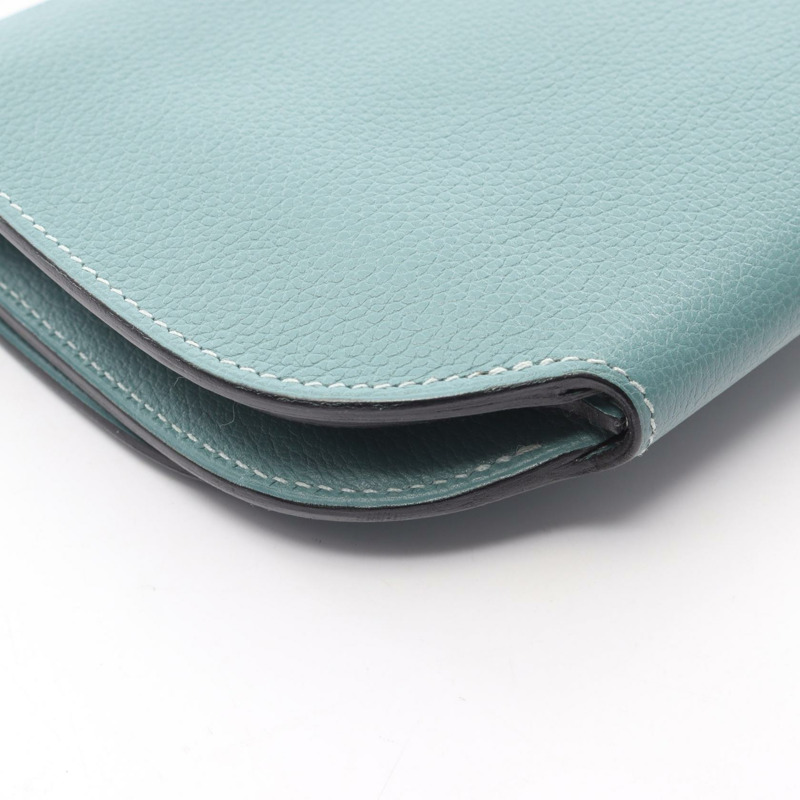 愛馬仕迷你 Convoyeur 斜背包 R Evercolor 皮革 Ciel SHW 二手-7