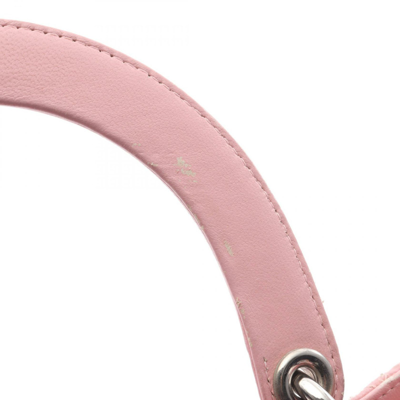 Christian Dior LADY DIOR Cannage 肩背包，粉紅色皮革，銀色五金，二手女款-7