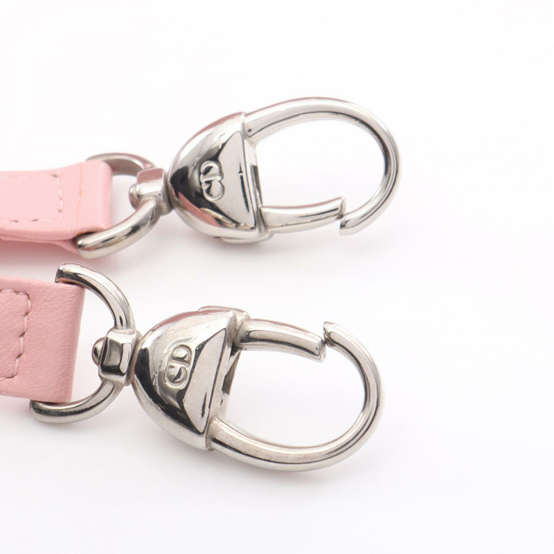 Christian Dior LADY DIOR Cannage 肩背包，粉紅色皮革，銀色五金，二手女款-13