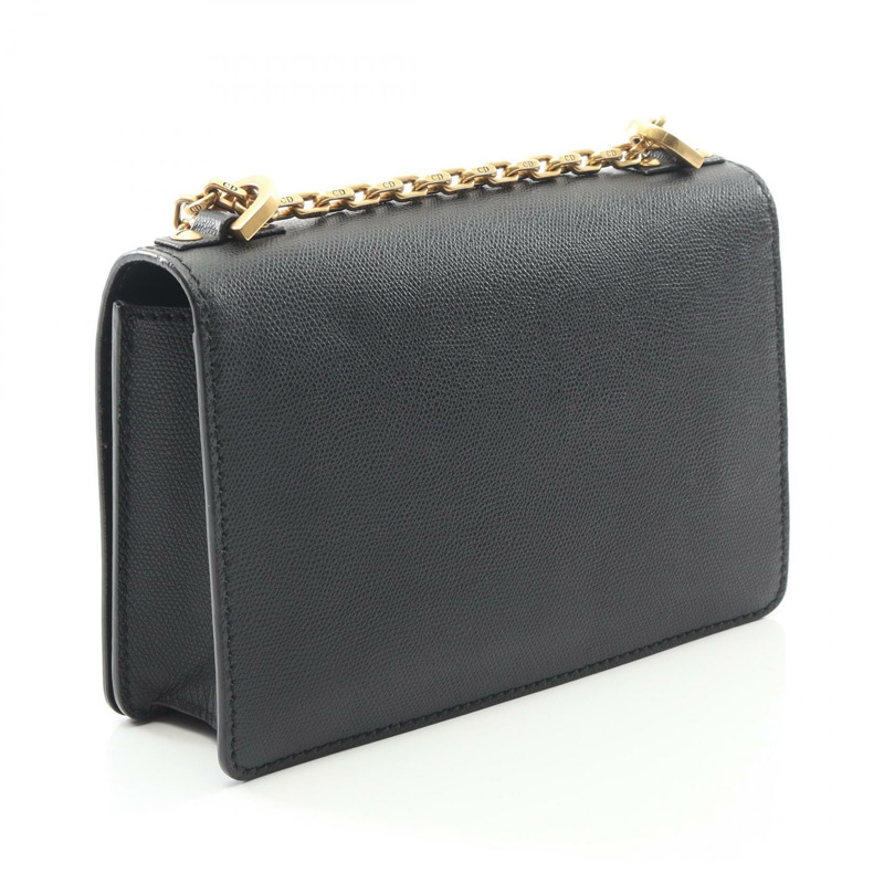 Christian Dior J'ADIOR 鏈條肩背包，黑色皮革，二手女款-1