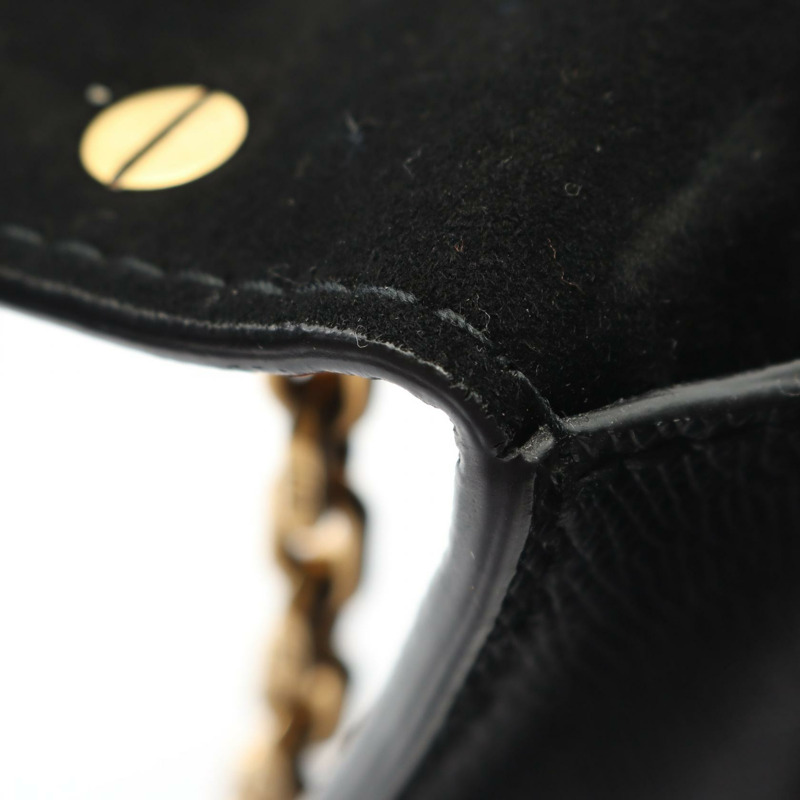 Christian Dior J'ADIOR 鏈條肩背包，黑色皮革，二手女款-6