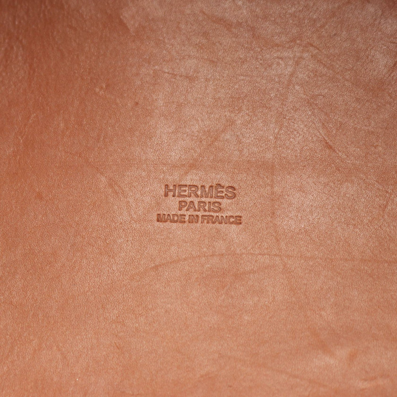 愛馬仕 Picotin PM 手袋 L 號 Felt Swift 皮革，灰色/棕色/淡褐色，銀色五金，二手-3