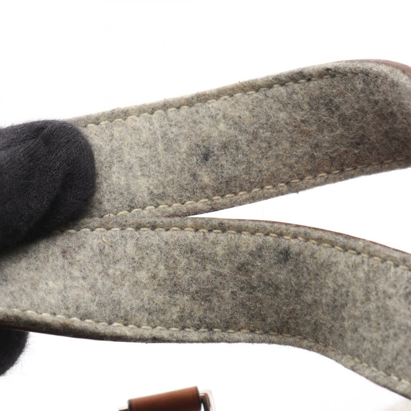 愛馬仕 Picotin PM 手袋 L 號 Felt Swift 皮革，灰色/棕色/淡褐色，銀色五金，二手-5