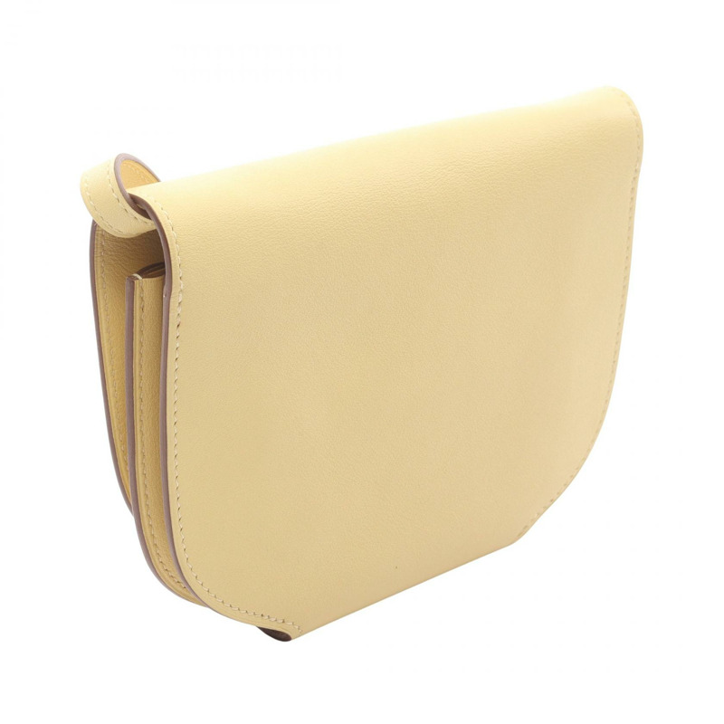 愛馬仕迷你 Convoyeur 肩挎斜背包，Swift 皮革，檸檬黃，銀色五金，二手-1