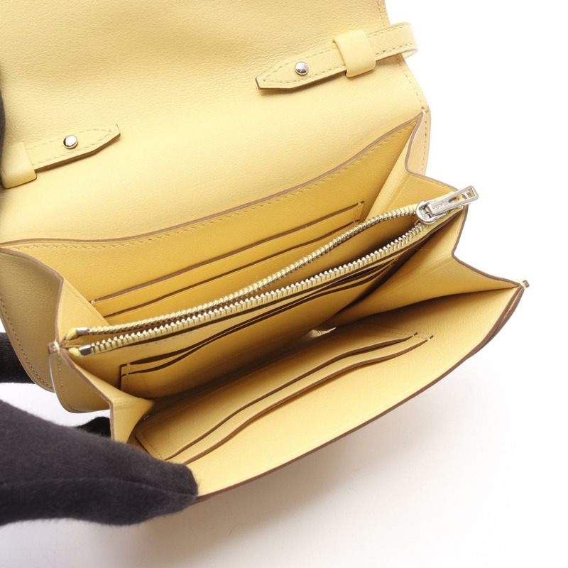 愛馬仕迷你 Convoyeur 肩挎斜背包，Swift 皮革，檸檬黃，銀色五金，二手-2