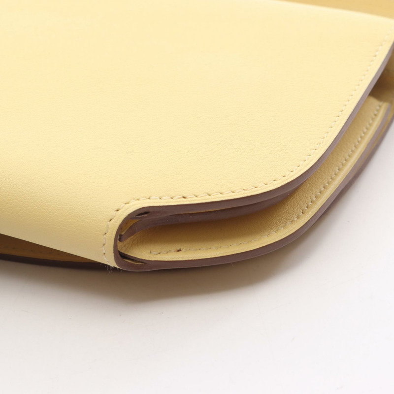 愛馬仕迷你 Convoyeur 肩挎斜背包，Swift 皮革，檸檬黃，銀色五金，二手-5