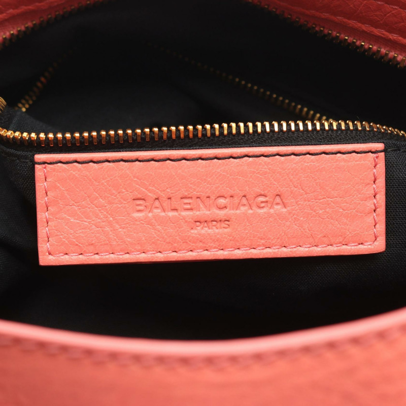 BALENCIAGA Giant Town 單肩手提包 285434 皮革 粉紅色 二手 女士-3