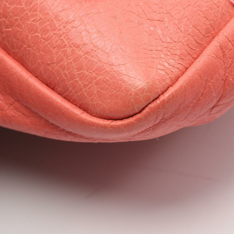 BALENCIAGA Giant Town 單肩手提包 285434 皮革 粉紅色 二手 女士-8