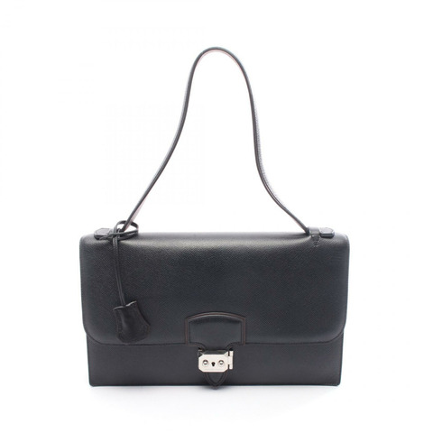 愛馬仕 IIllico Elan 32 單肩手提包，黑色 Epsom 皮革，SHW 五金，二手女款