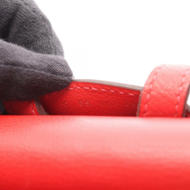 愛馬仕 Sac a Dos GR24 雙肩包 Evergrain 皮革 Rouge tomate SHW 二手-4