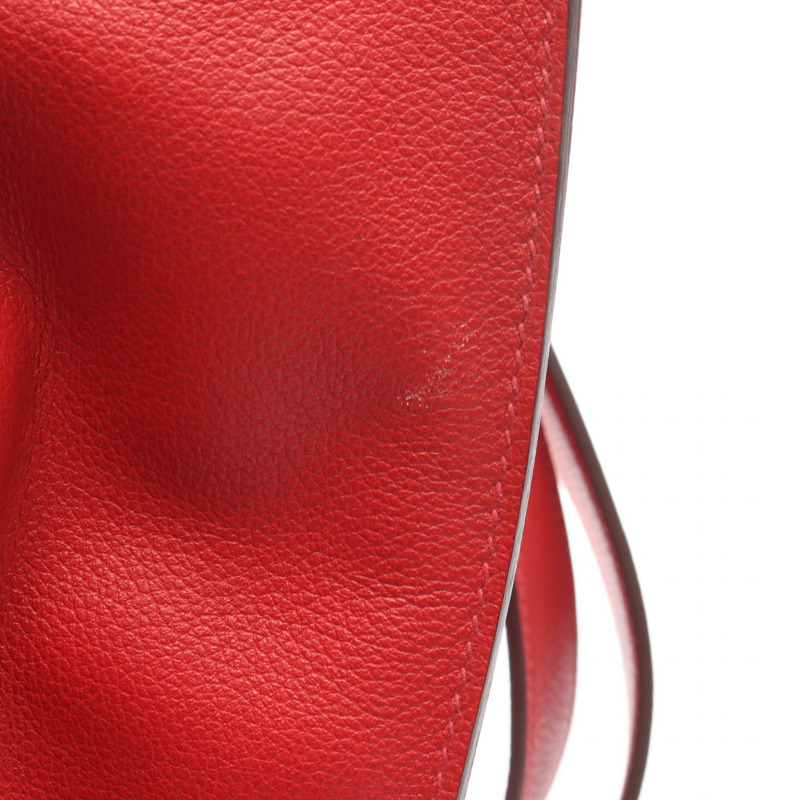 愛馬仕 Sac a Dos GR24 雙肩包 Evergrain 皮革 Rouge tomate SHW 二手-5