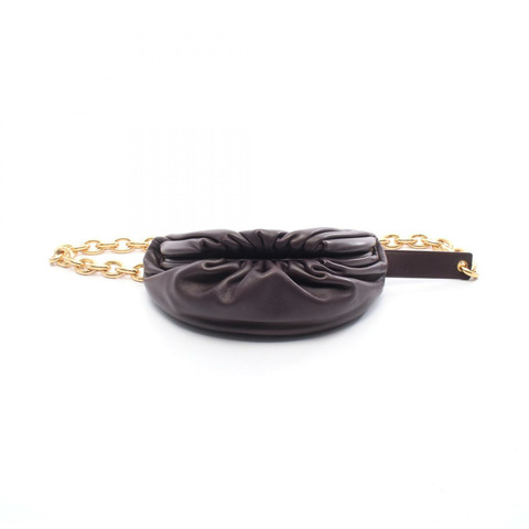 BOTTEGA VENETA 鏈條腰包/臀包，波爾多紅皮革，二手女款