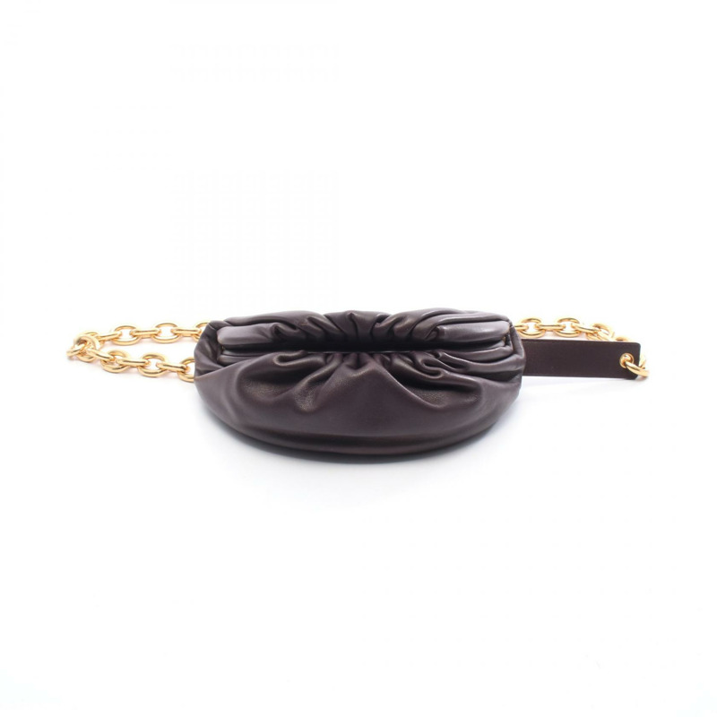 BOTTEGA VENETA 鏈條腰包/臀包，波爾多紅皮革，二手女款-0