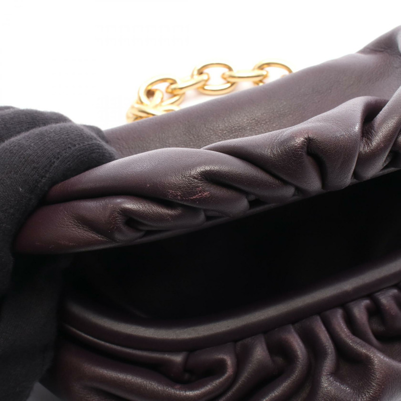 BOTTEGA VENETA 鏈條腰包/臀包，波爾多紅皮革，二手女款-4
