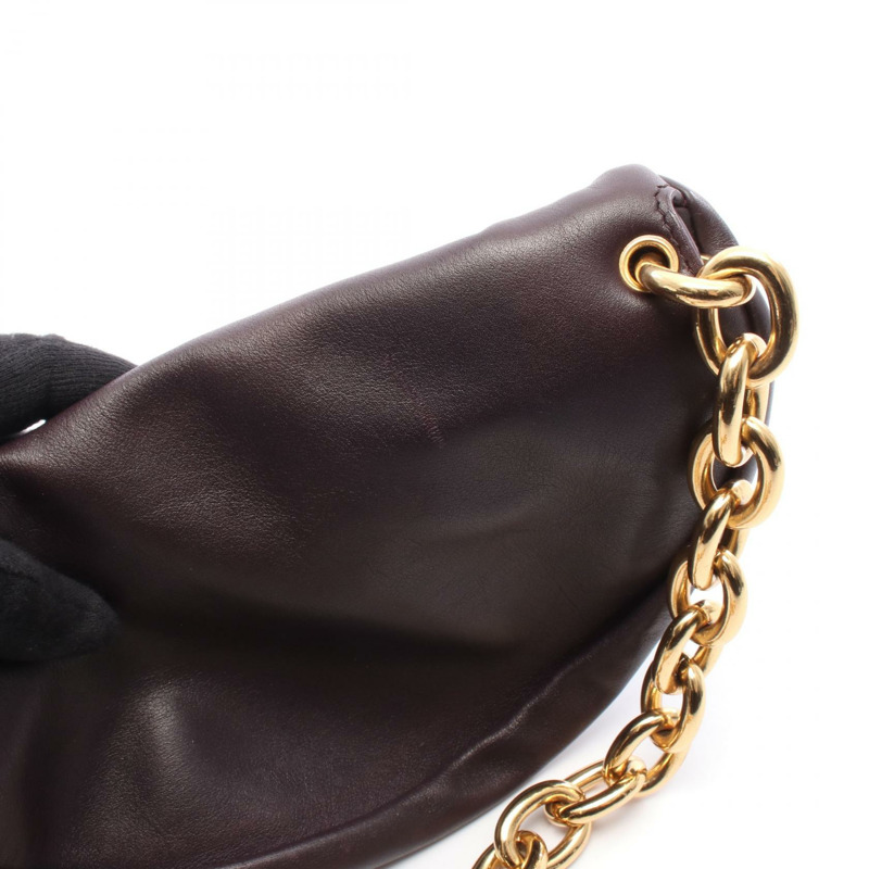BOTTEGA VENETA 鏈條腰包/臀包，波爾多紅皮革，二手女款-9