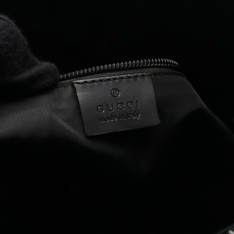 GUCCI GG Supreme 單肩斜背包 322279 PVC塗層帆布 黑色 二手-3