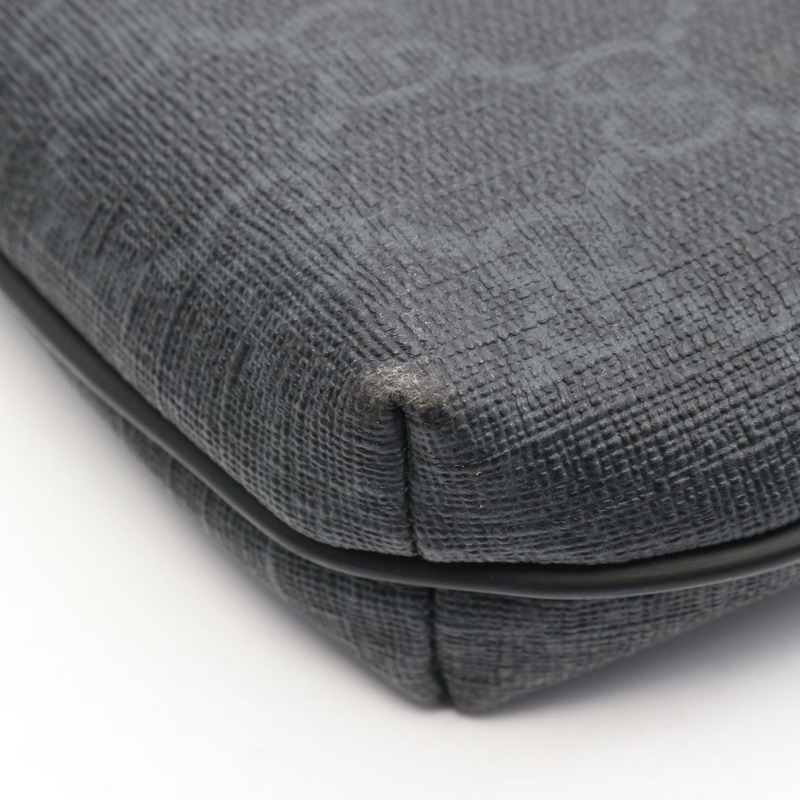 GUCCI GG Supreme 單肩斜背包 322279 PVC塗層帆布 黑色 二手-8