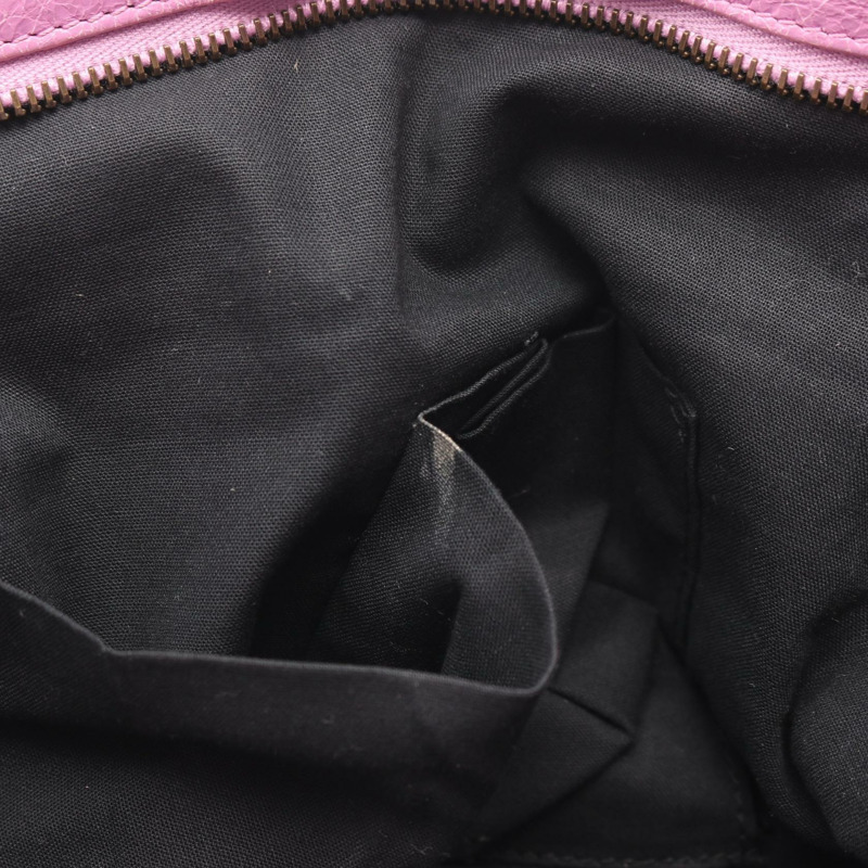 BALENCIAGA 城市系列單肩手提包 115748 皮革 紫色 二手 女士-4