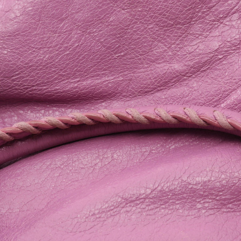 BALENCIAGA 城市系列單肩手提包 115748 皮革 紫色 二手 女士-8