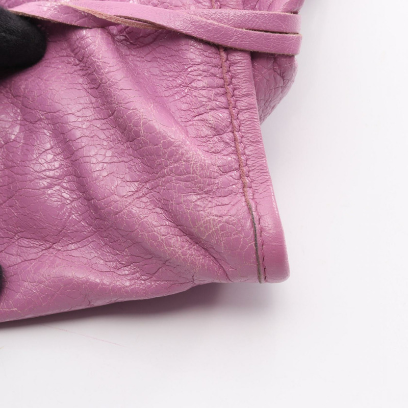 BALENCIAGA 城市系列單肩手提包 115748 皮革 紫色 二手 女士-9