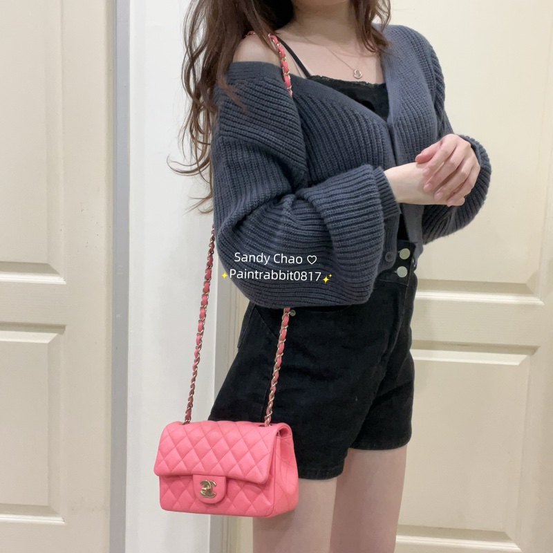 ෆ Chanel coco20夢幻芭比粉 芯片款-0