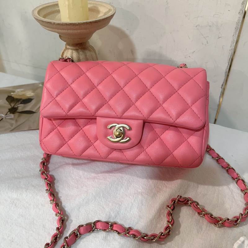 ෆ Chanel coco20夢幻芭比粉 芯片款-4