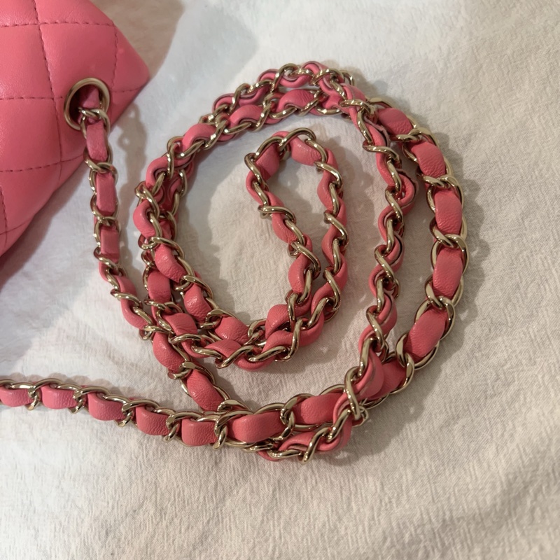 ෆ Chanel coco20夢幻芭比粉 芯片款-8