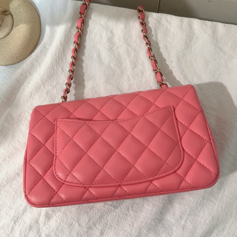 ෆ Chanel coco20夢幻芭比粉 芯片款-9