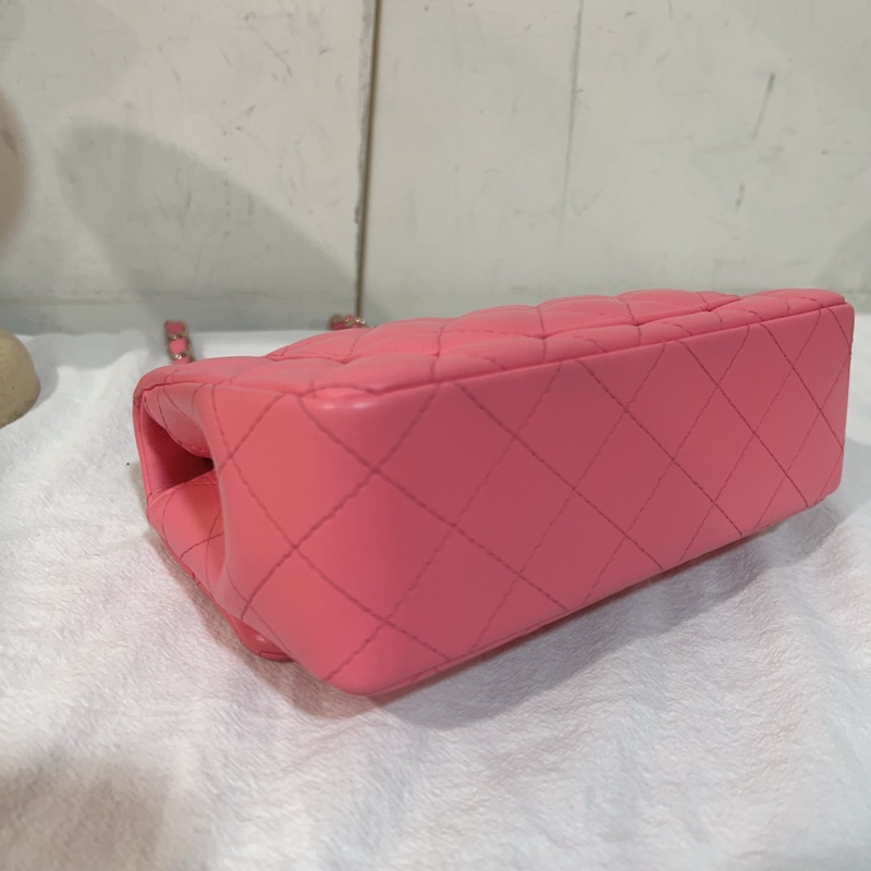 ෆ Chanel coco20夢幻芭比粉 芯片款-10