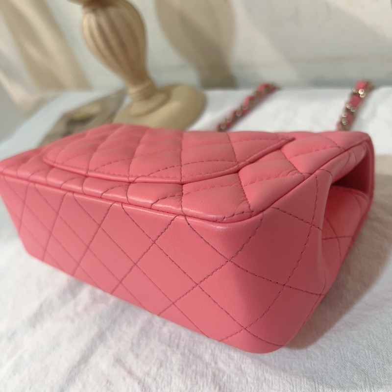 ෆ Chanel coco20夢幻芭比粉 芯片款-11