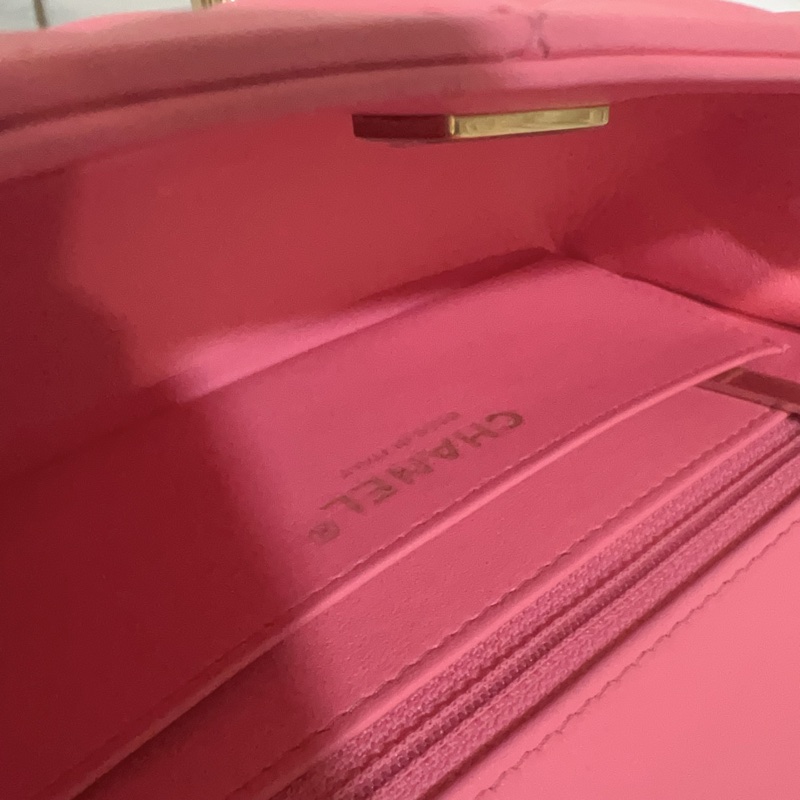 ෆ Chanel coco20夢幻芭比粉 芯片款-16