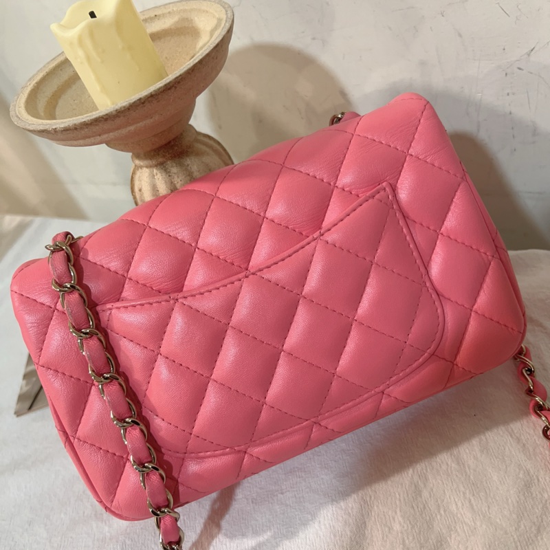 ෆ Chanel coco20夢幻芭比粉 芯片款-17