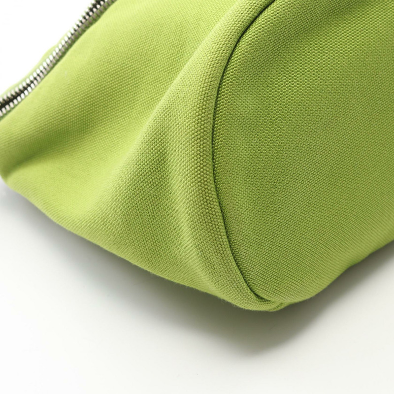 PRADA 三角形 logo 單肩斜背包 2VH147 帆布 綠色 二手 女款-5