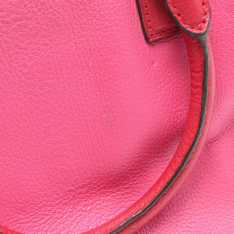 LOEWE Amazona 36 手提包 皮革 粉紅色 波爾多紅 洋紅色 二手 女士-4