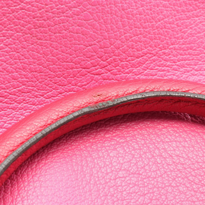 LOEWE Amazona 36 手提包 皮革 粉紅色 波爾多紅 洋紅色 二手 女士-6
