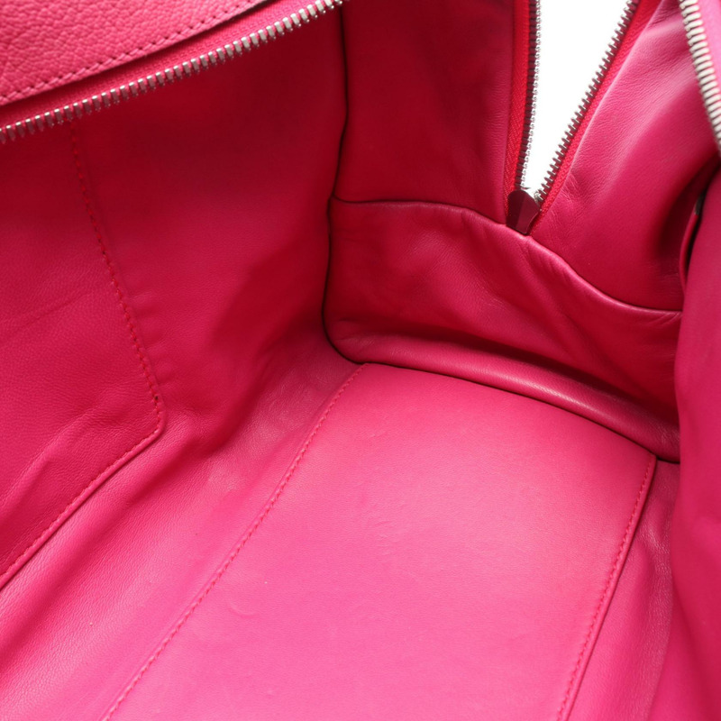 LOEWE Amazona 36 手提包 皮革 粉紅色 波爾多紅 洋紅色 二手 女士-8