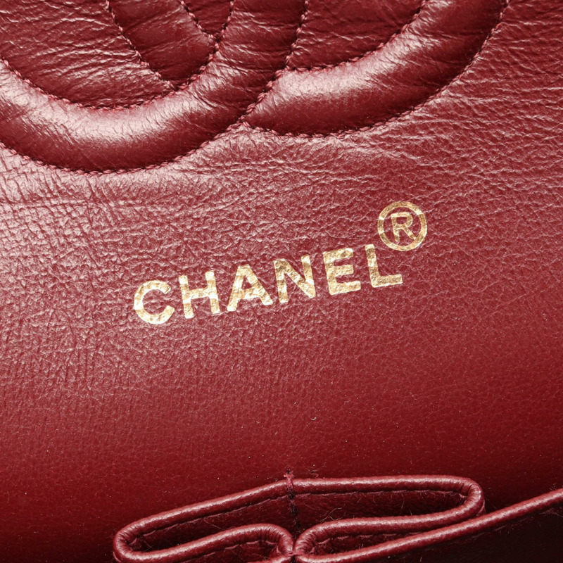 香奈兒 (CHANEL) Matelasse W 翻蓋鏈條單肩包，羊皮材質，黑色，二手，女士款，金色五金-3