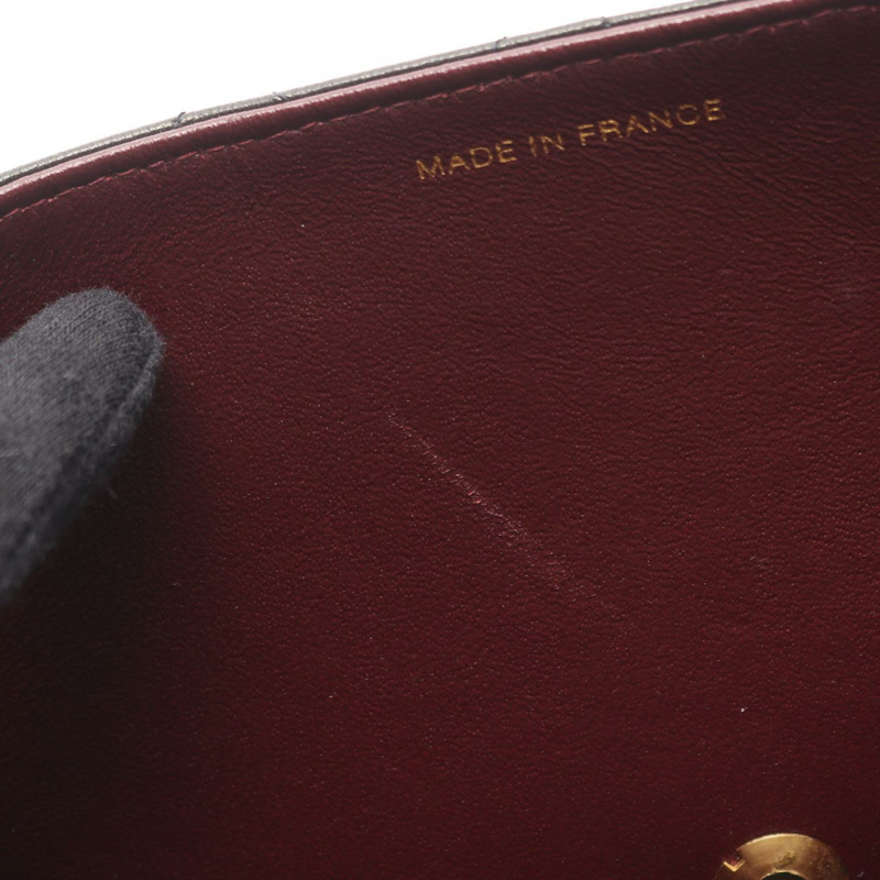 香奈兒 (CHANEL) Matelasse 單翻蓋鏈條肩背包，羊皮材質，黑色，二手，女士款，金色五金-12