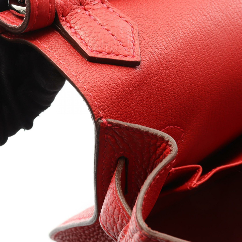 愛馬仕 Jypsiere 31 單肩斜背包，Q Clemence 皮革，紅色，SHW，二手女款-6