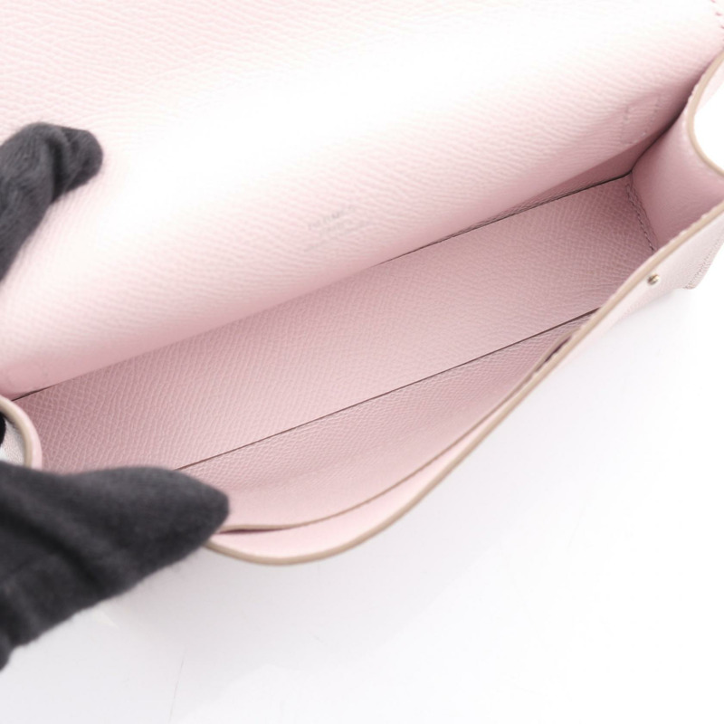 愛馬仕 Nap To Go 單肩斜背包，Epsom 皮革，淡紫色，二手，附五金配件-2