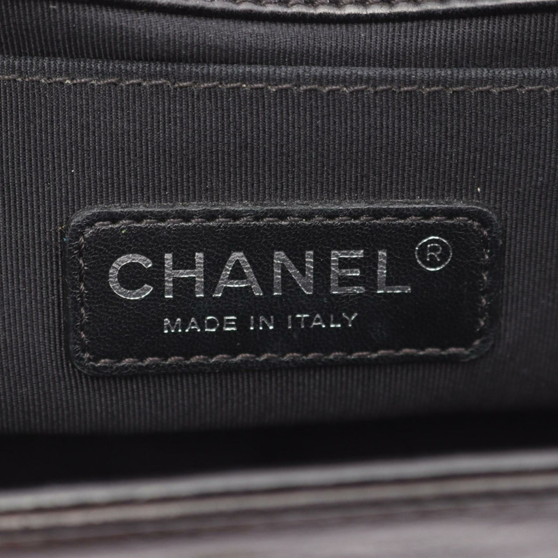 香奈兒 Boy Chanel 鏈條肩背包，羊皮材質，黑色，SHW，二手，女士 CC-3