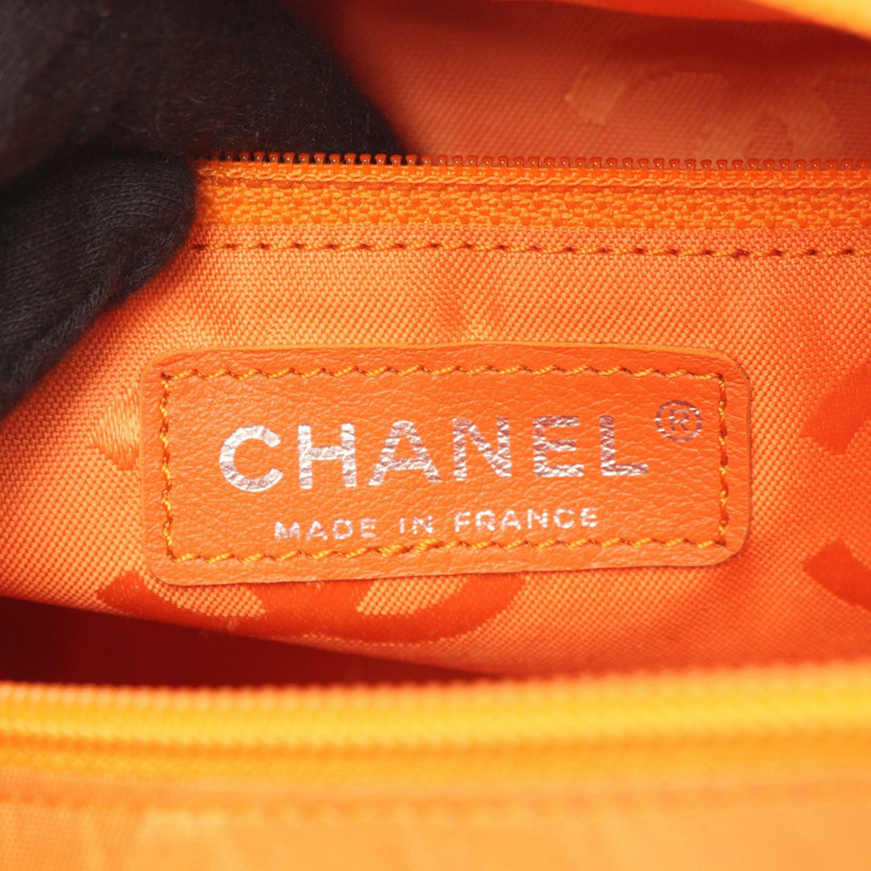 香奈兒 Cambon 系列中型手提包，異國皮革，白色多色，二手女款-3