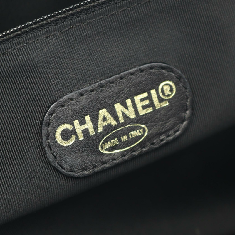 香奈兒 COCO 標誌鏈單背包，粒面小牛皮，黑色，金色五金，二手 CC-3