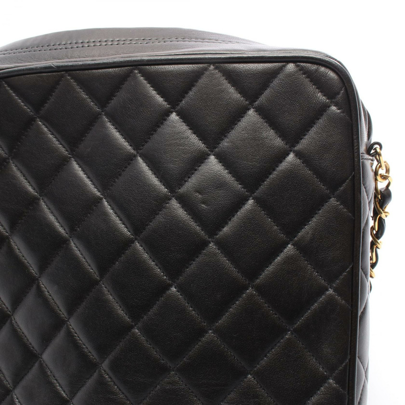 香奈兒 (CHANEL) 鏈條肩挎包，羊皮材質，黑色，金色五金，二手，女士 CC-5