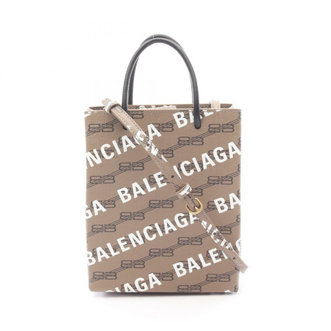 BALENCIAGA BB Monogram 2Way 單肩手提包 帆布 皮革 灰色 白色 黑色