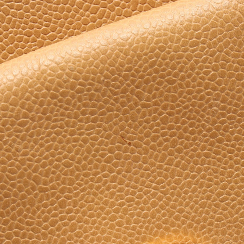 香奈兒 COCO 標誌手提單肩包，棕色粒面小牛皮，金色五金，二手 CC-9