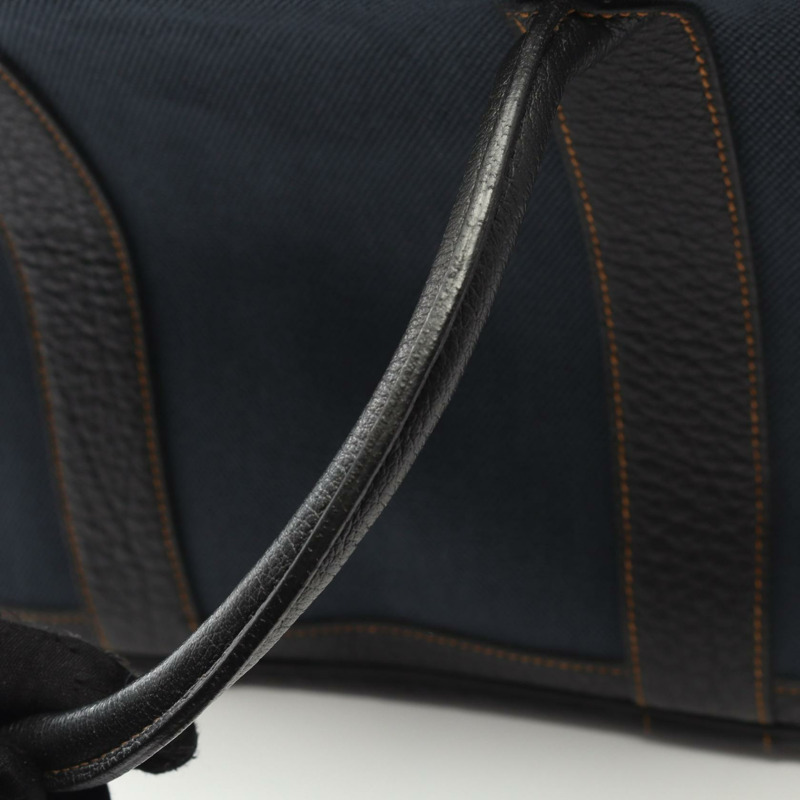 愛馬仕花園派對 PM 手提包 P Toile H Negonda 皮革 Denim fonce 二手 SHW-8