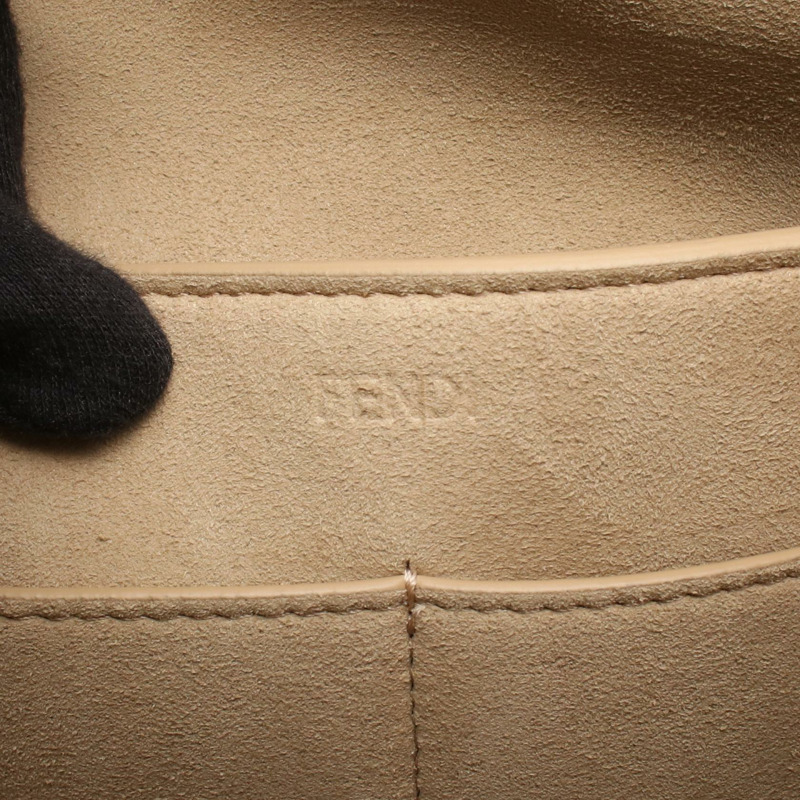 FENDI ORIGAMI 中型托特單肩包 8BH414 白色皮革 二手 女士-3